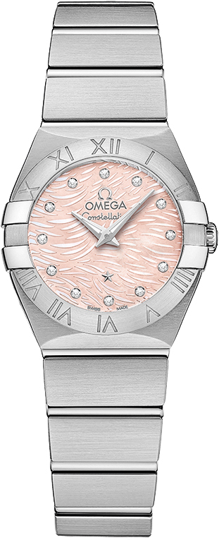 Omega Constellation Battery Operated Quartz Pink Ladies Watch 12310246057002 