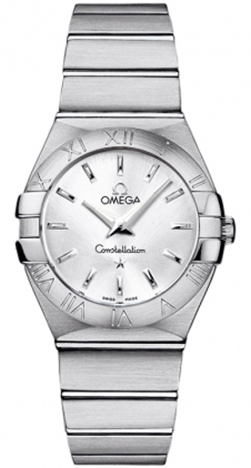 Omega Constellation Battery Operated Quartz Silver Ladies Watch 12310276002001 