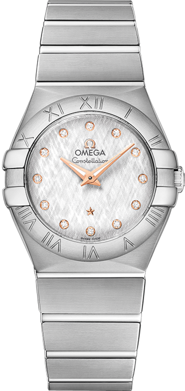 Omega Constellation Battery Operated Quartz Silver Ladies Watch 12310276052001 