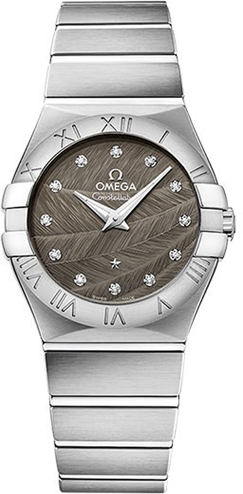 Omega Constellation Battery Operated Quartz Grey Ladies Watch 12310276056001 
