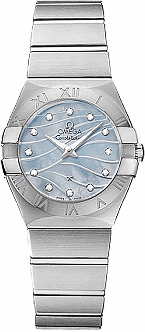 Omega Constellation Battery Operated Quartz Blue Ladies Watch 12310276057001 