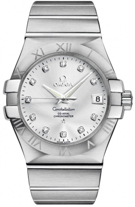 Omega Constellation Self winding Automatic Chronometer Silver Mens Watch 12310352052001 
