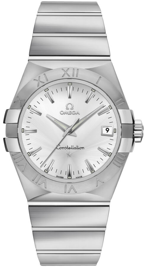 Omega Constellation Battery Operated Quartz Silver Mens Watch 12310356002001 