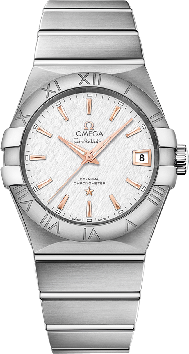 Omega Constellation Self winding Automatic Chronometer Silver Mens Watch 12310382102002 