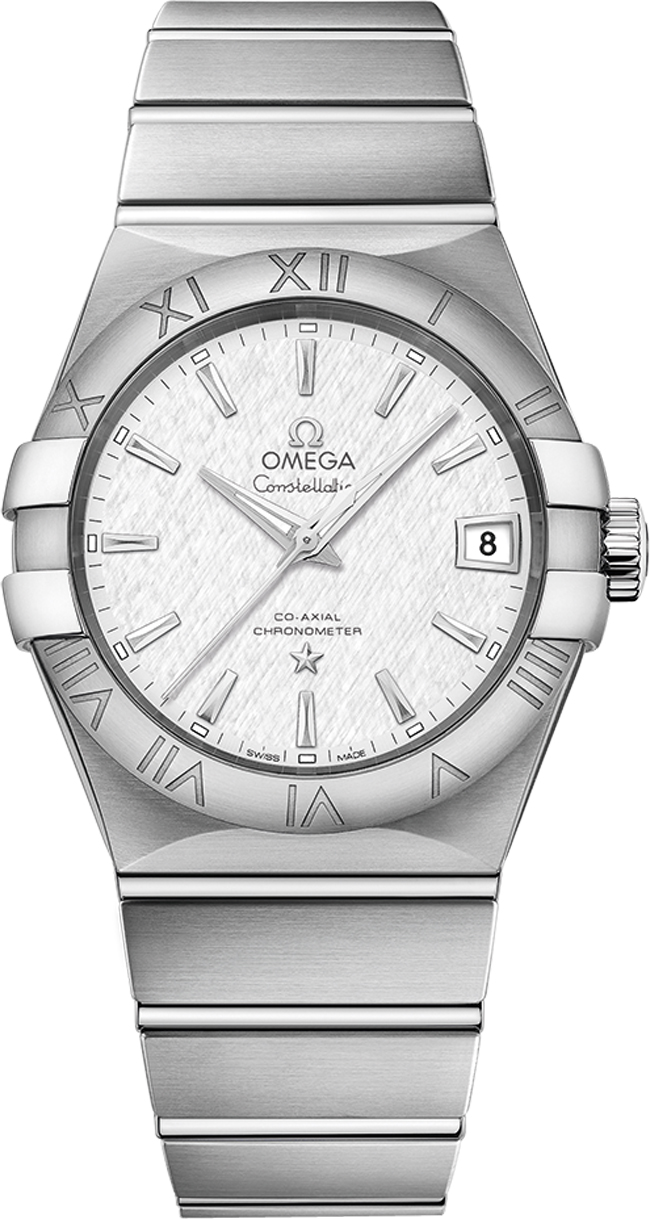Omega Constellation Self winding Automatic Chronometer Silver Mens Watch 12310382102004 