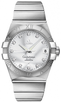 Omega Constellation Self winding Automatic Chronometer Silver Mens Watch 12310382152001 