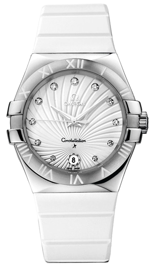Omega Constellation Battery Operated Quartz White Ladies Watch 12312356052001 