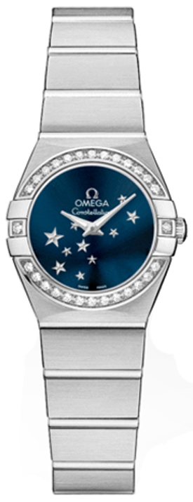 Omega Constellation Battery Operated Quartz Blue Ladies Watch 12315246003001 