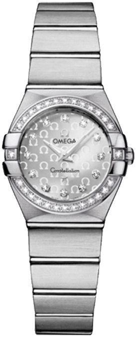 Omega Constellation Battery Operated Quartz Silver Ladies Watch 12315246052001 