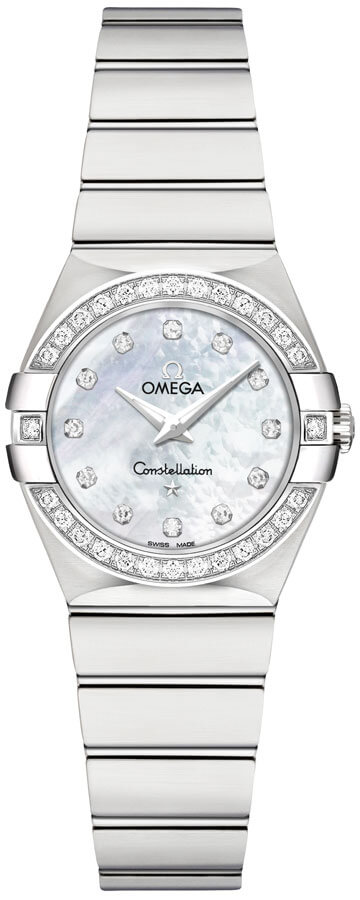 Omega Constellation Battery Operated Quartz Pearl White Ladies Watch 12315246055001 