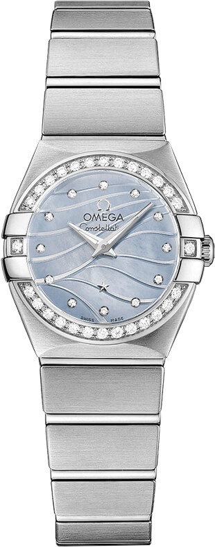 Omega Constellation Battery Operated Quartz Blue Ladies Watch 12315246057001 