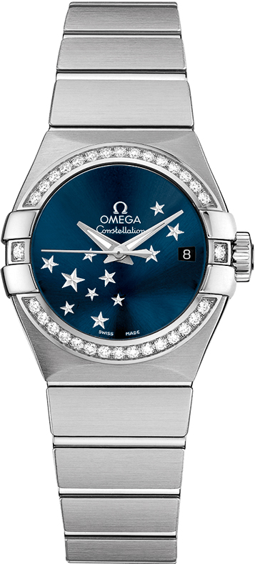 Omega Constellation Self winding Automatic Chronometer Blue Ladies Watch 12315272003001 