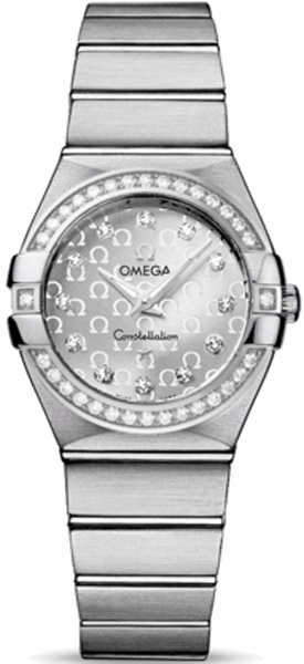Omega Constellation Battery Operated Quartz Silver Ladies Watch 12315276052001 
