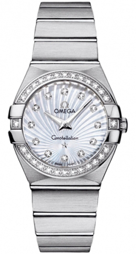 Omega Constellation Battery Operated Quartz White Ladies Watch 12315276055002 