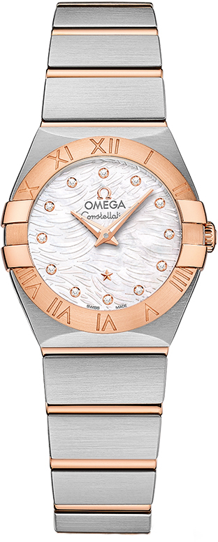 Omega Constellation Battery Operated Quartz White Ladies Watch 12320246055007 