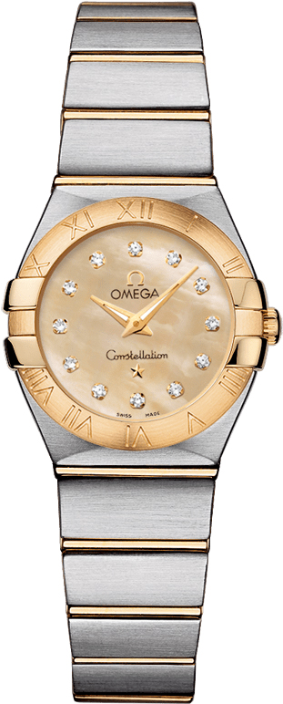 Omega Constellation Battery Operated Quartz Champagne Ladies Watch 12320246057001 