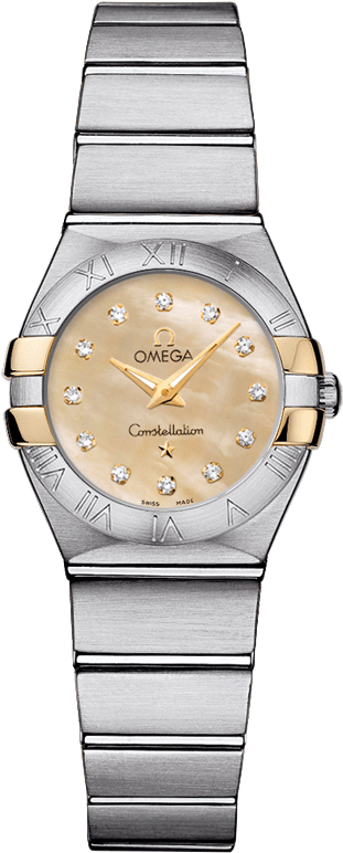 Omega Constellation Battery Operated Quartz Champagne Ladies Watch 12320246057002 