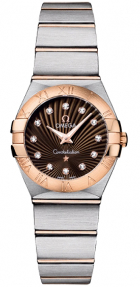 Omega Constellation Battery Operated Quartz Brown Ladies Watch 12320246063001 