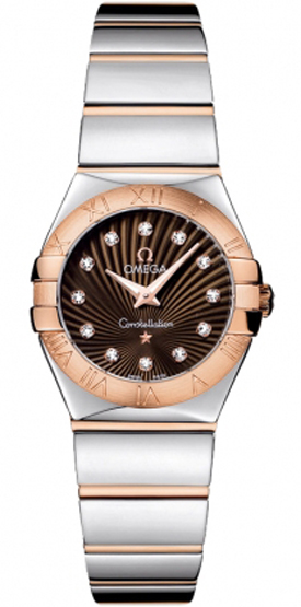 Omega Constellation Battery Operated Quartz Brown Ladies Watch 12320246063002 