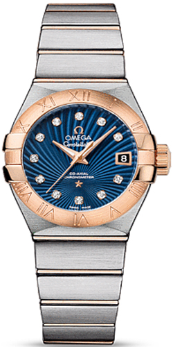 Omega Constellation Blue Ladies Watch 12320272053001 