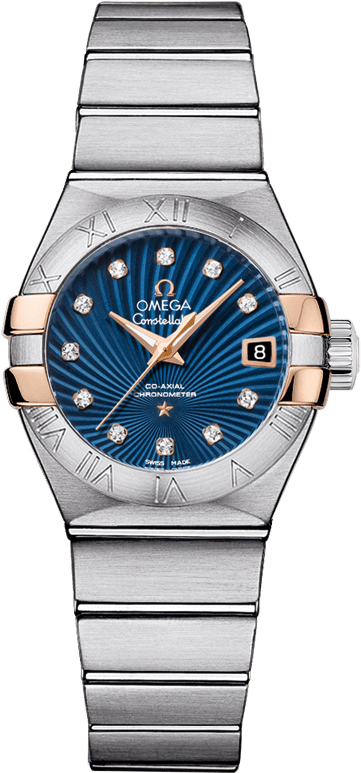 Omega Constellation Self winding Automatic Chronometer Blue Ladies Watch 12320272053002 