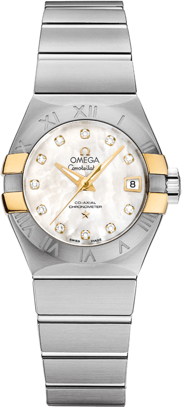 Omega Constellation Self winding Automatic Chronometer Pearl White Ladies Watch 12320272055005 