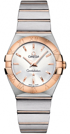 Omega Constellation Battery Operated Quartz Silver Ladies Watch 12320276002001 