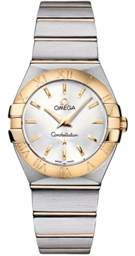 Omega Constellation Battery Operated Quartz Silver Ladies Watch 12320276002002 