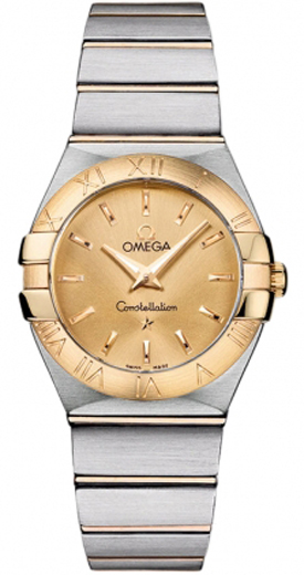 Omega Constellation Battery Operated Quartz Champagne Ladies Watch 12320276008001 