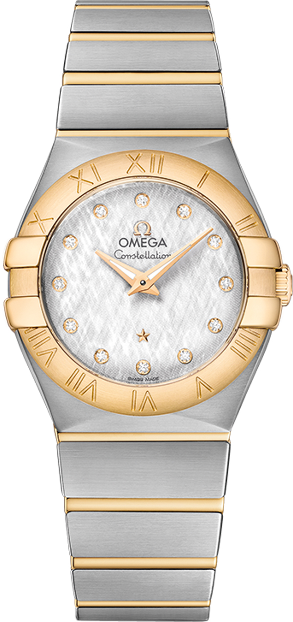Omega Constellation Battery Operated Quartz Silver Ladies Watch 12320276052001 