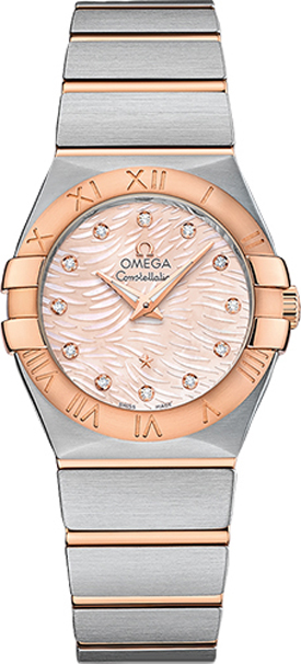 Omega Constellation Battery Operated Quartz Pink Ladies Watch 12320276057004 