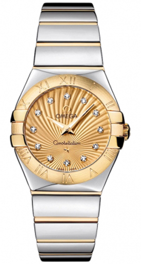 Omega Constellation Battery Operated Quartz Gold Ladies Watch 12320276058002 