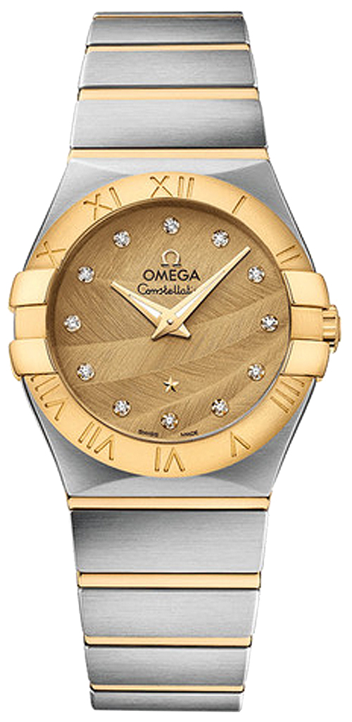 Omega Constellation Battery Operated Quartz Champagne Ladies Watch 12320276058003 