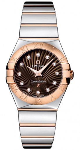 Omega Constellation Battery Operated Quartz Brown Ladies Watch 12320276063002 