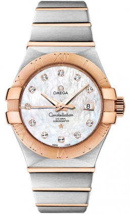 Omega Constellation Self winding Automatic Pearl White Ladies Watch 12320312055001 