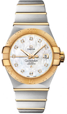 Omega Constellation Self winding Automatic Pearl White Ladies Watch 12320312055002 