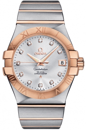 Omega Constellation Self winding Automatic Chronometer Silver Mens Watch 12320352052001 
