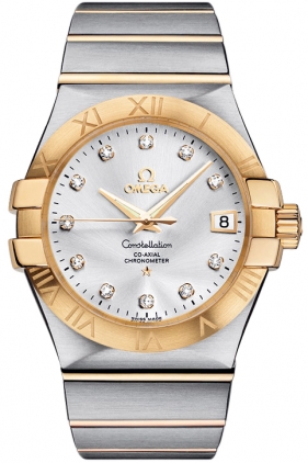 Omega Constellation Self winding Automatic Chronometer Silver Mens Watch 12320352052002 
