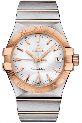 Omega Constellation Battery Operated Quartz Silver Mens Watch 12320356002001 