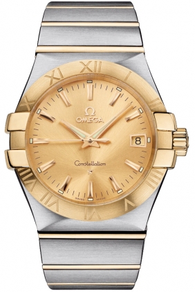 Omega Constellation Battery Operated Quartz Gold Mens Watch 12320356008001 