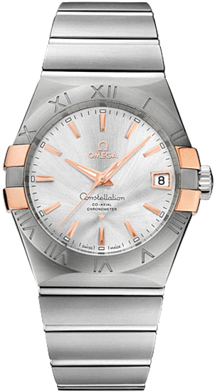 Omega Constellation Self winding Automatic Chronometer Silver Mens Watch 12320382102004 