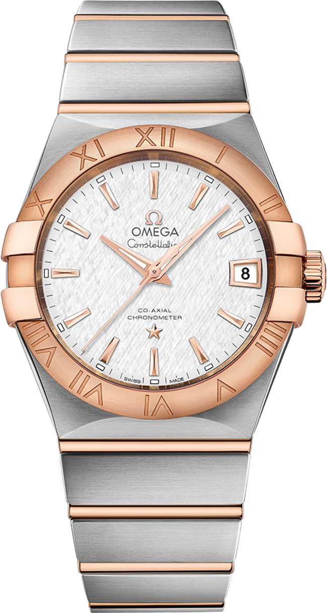 Omega Constellation Self winding Automatic Chronometer Silver Mens Watch 12320382102007 