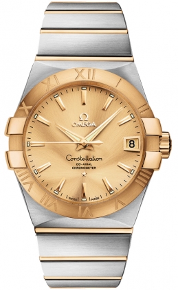 Omega Constellation Self winding Automatic Chronometer Gold Mens Watch 12320382108001 