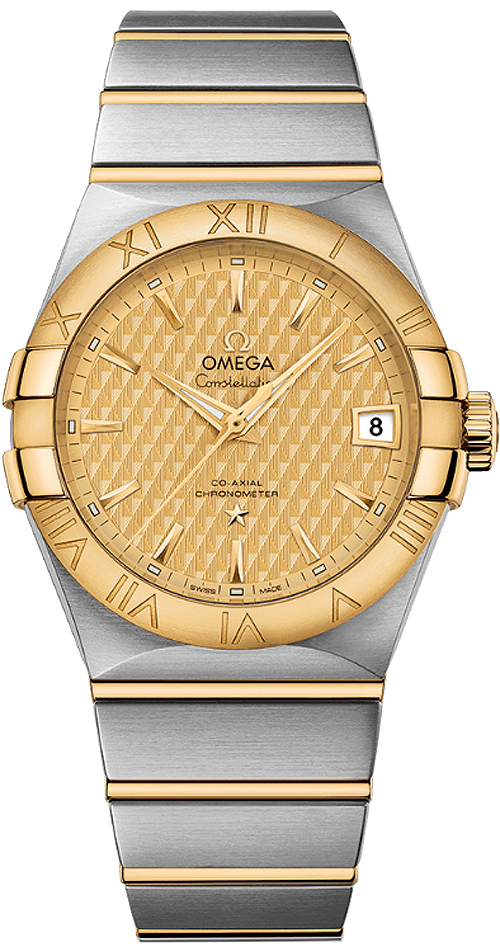 Omega Constellation Self winding Automatic Champagne Mens Watch 12320382108002 