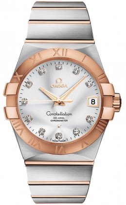 Omega Constellation Self winding Automatic Chronometer Silver Mens Watch 12320382152001 