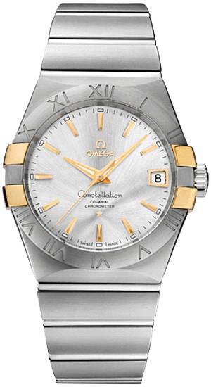 Omega Constellation Self winding Automatic Chronometer Silver Mens Watch 12320382102005 