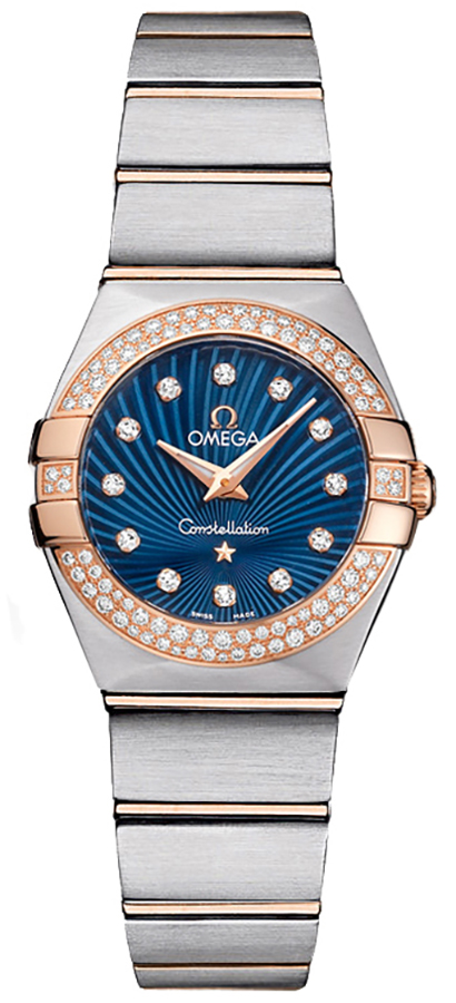 Omega Constellation Battery Operated Quartz Blue Ladies Watch 12325246053001 