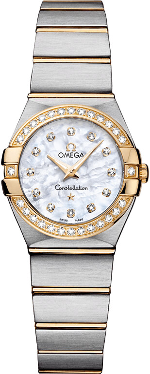 Omega Constellation Battery Operated Quartz Pearl White Ladies Watch 12325246055003 