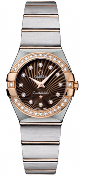 Omega Constellation Battery Operated Quartz Brown Ladies Watch 12325246063001 