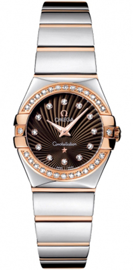 Omega Constellation Battery Operated Quartz Brown Ladies Watch 12325246063002 